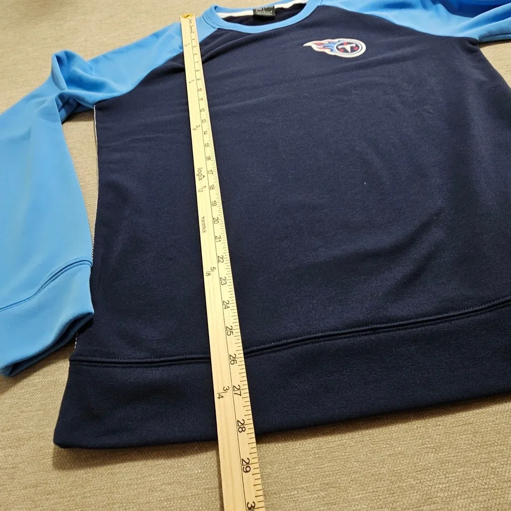 Nike Tennessee Titans NFL Dri-FIT Navy‎ Blue Raglan Sweatshirt Mens Medium M